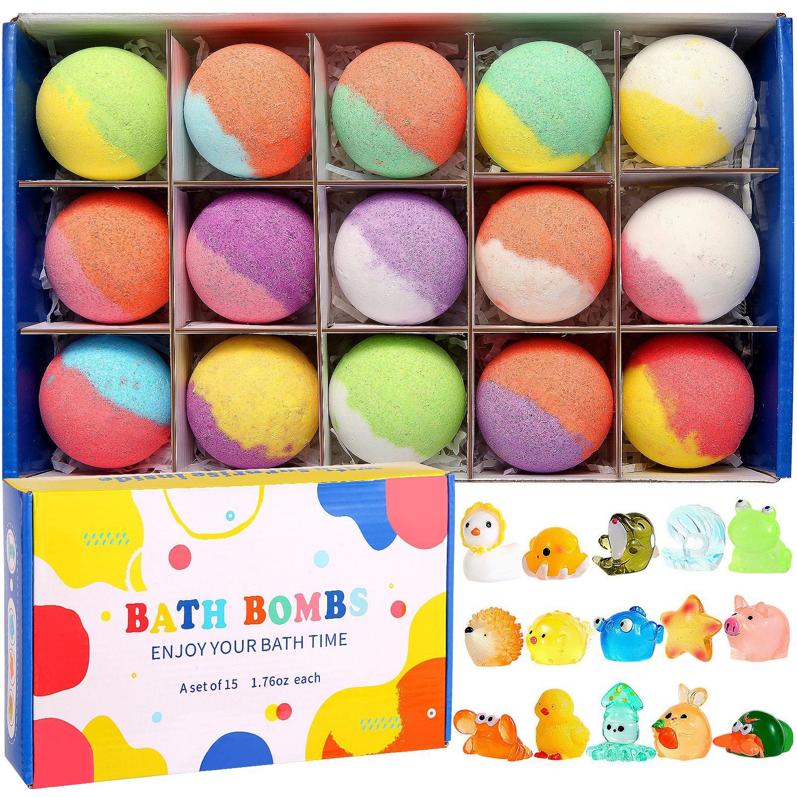 Glow-in-the-Dark Doll-Shaped Bath Bombs - Kids Bath Time Fun Set with Fizzing Bubble Foam Secondary image