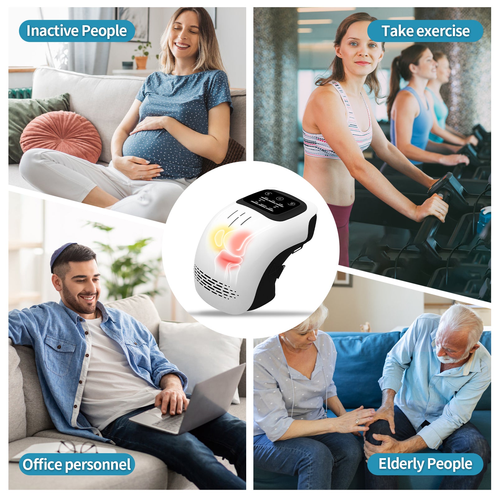 Intelligent Home Use Electric Intelligent Kneading Heating Knee Massager Rechargeable Pain Relief Infrared Laser Vibration Knee Massager Secondary image